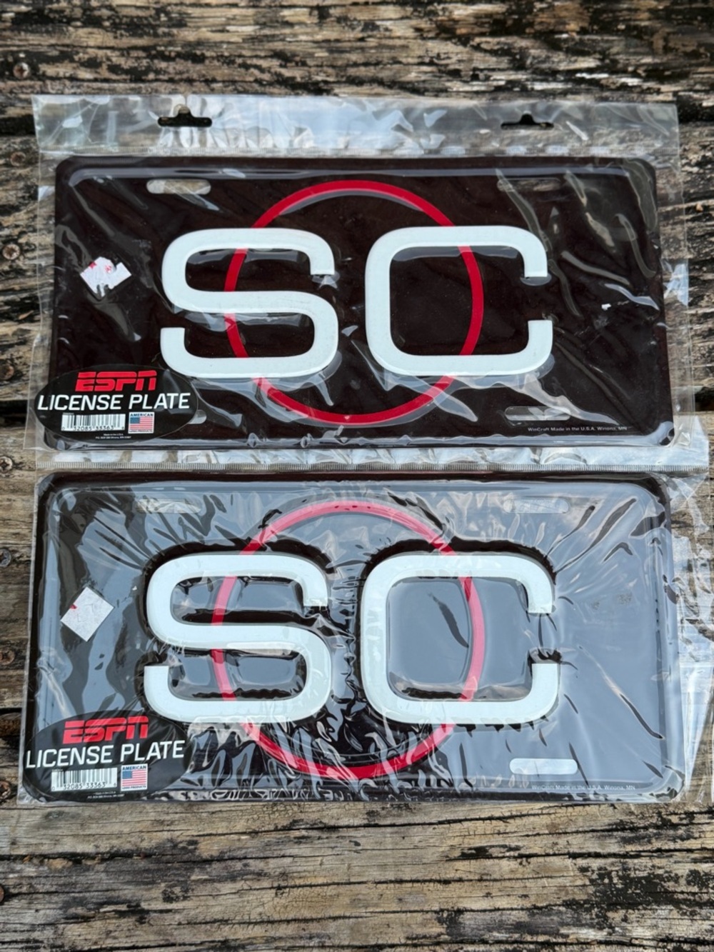 NWT ESPN Sports Center License Plates (Set of 2) Made in USA by American Logo F5